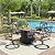 Nuu Garden 28 Inch Outdoor Propane Fire Pit Table, 50,000 BTU Square Gas Fire Table with Ceramic Tabletop, Lid, Cover, Lava Rock for Garden Backyard Party, Black