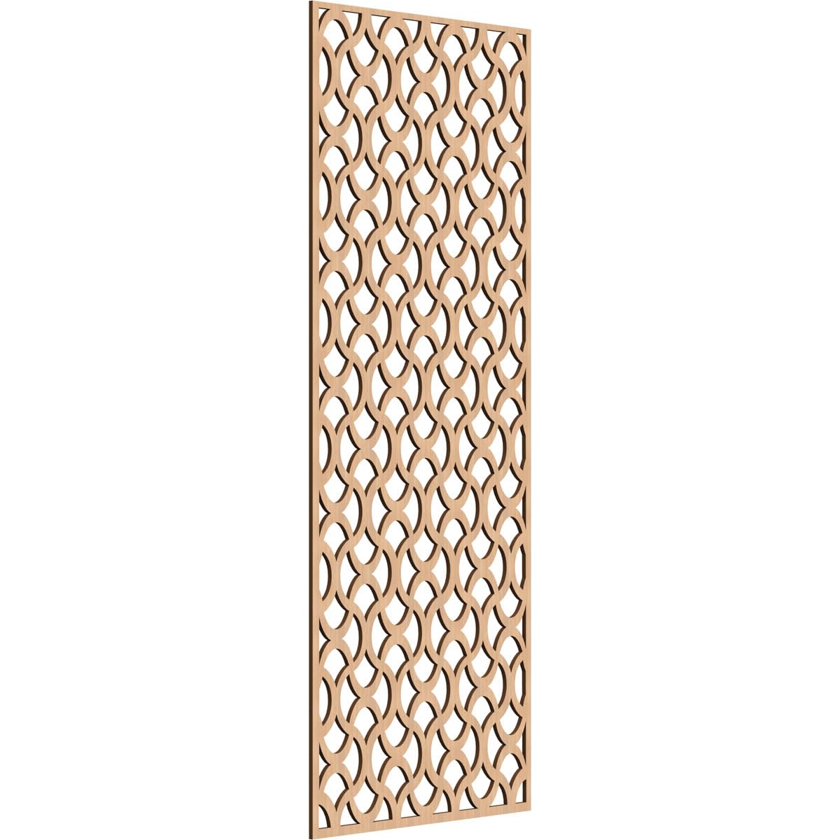 Resort Decorative Pierced Fretwork Wood Wall Panels, 23 3/8"W x 59 3/8"H x 1/4"T, Hickory