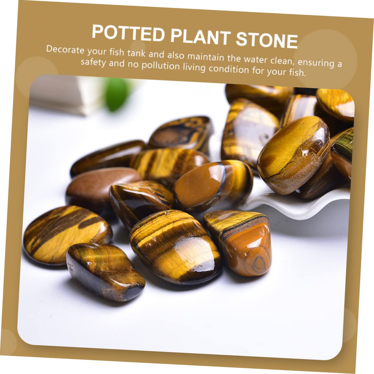 BESPORTBLE Aromatherapy Stone Fish Tank Decorative Gravel 2200g DIY Plant Pot Stone