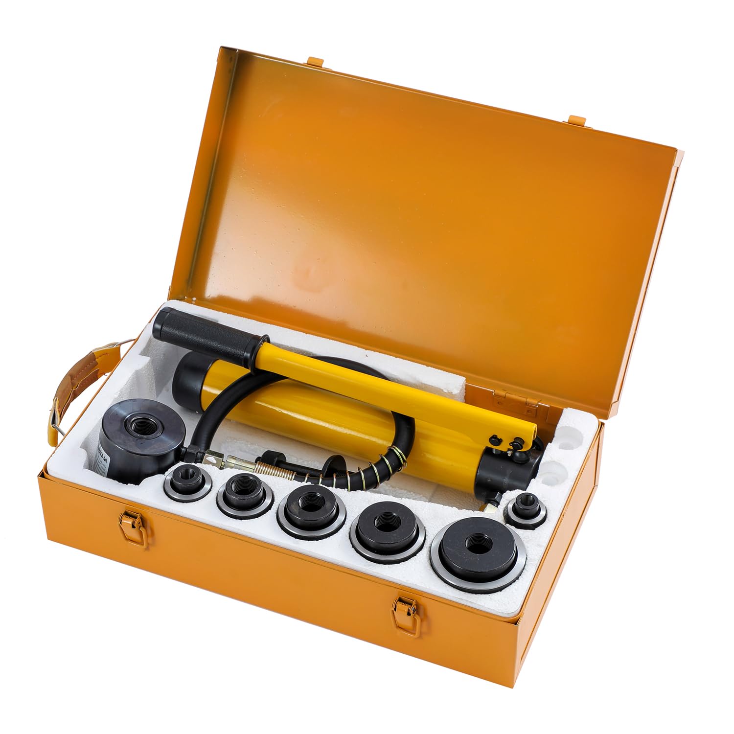 KATSU 10 Ton Punzone Idraulico Hydraulic Knockout Kit 22-60,5mm 6 Punzione Punzonatrice Idraulica in Metallo Strumento di Perforazione per Condotto Elettrico 405193