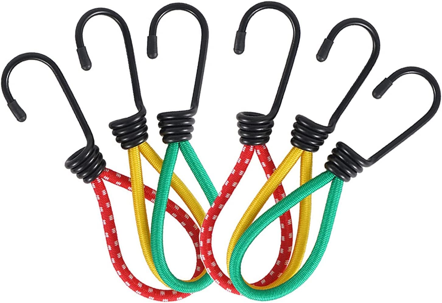 Amazon.co.jp: ストレッチコード 張綱 ゴムフック 6本セット テント用