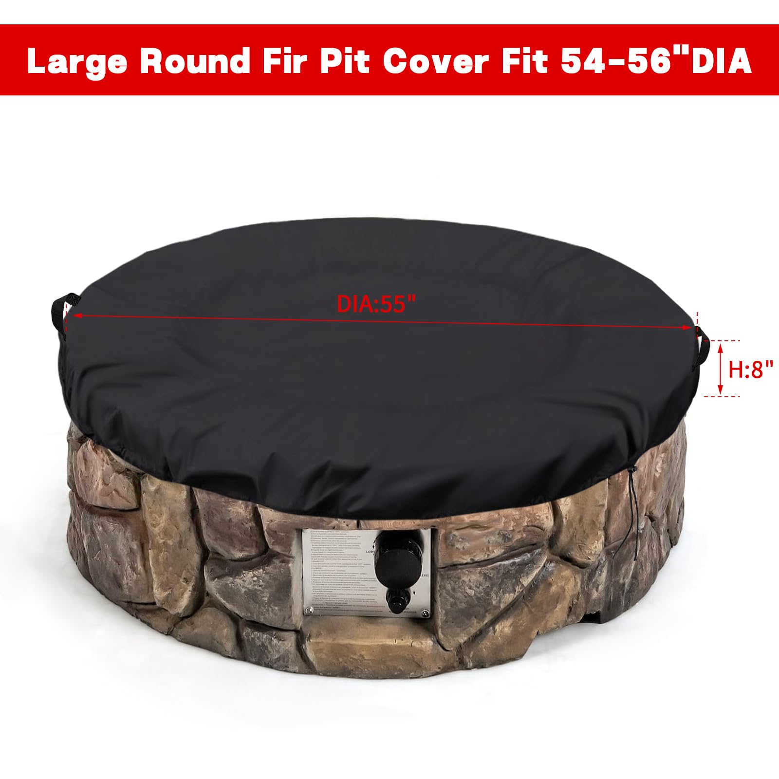 Funda Impermeable Fogata Funda Hoguera Exterior Hadisi 57 Pulgadas -  Impermeable, Antipolvo, Con Cordón Ajustable Cubierta Hoguera Redonda, image size:1600x1600