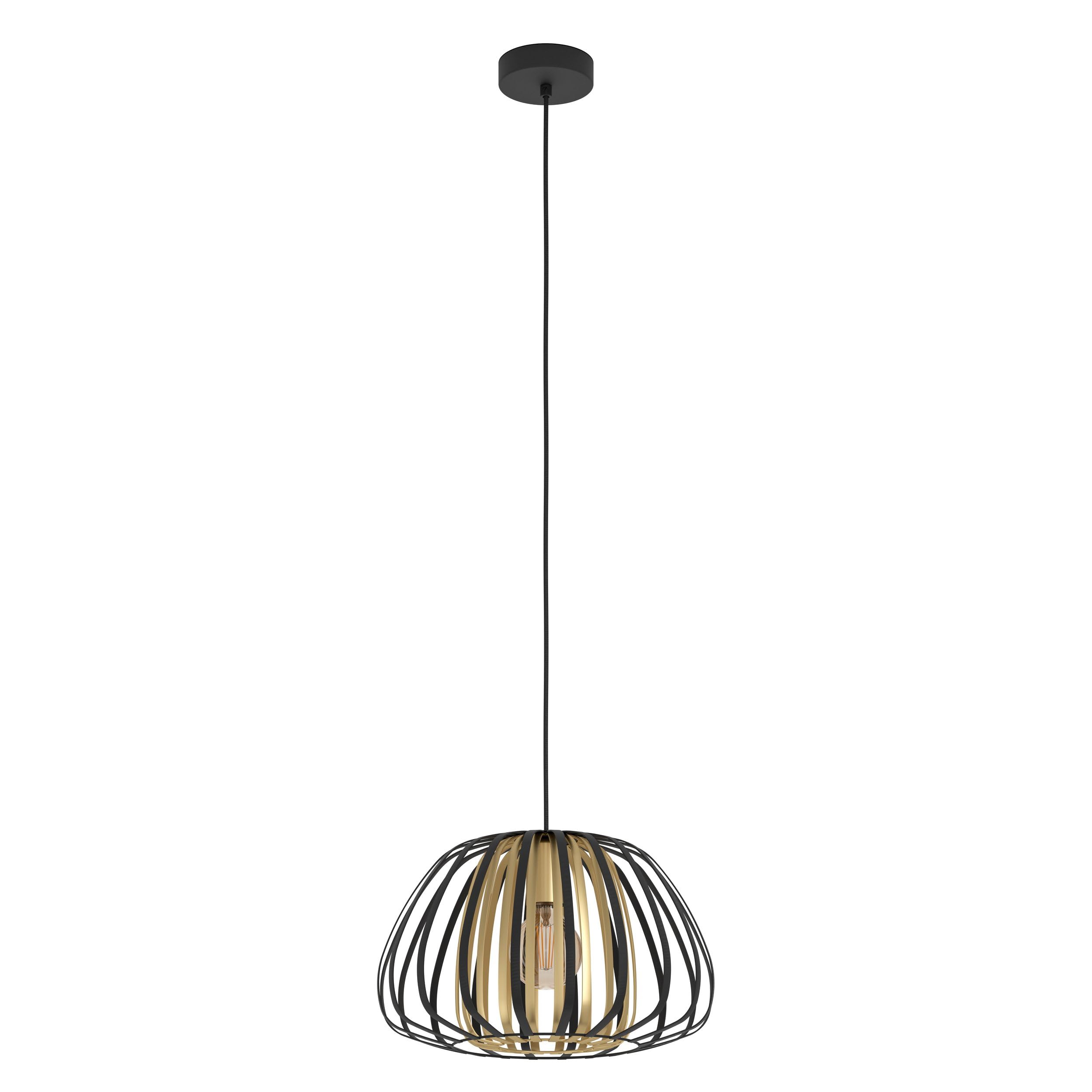 Eglo Unisex Black Encinitos And Gold Modern Pendant Light