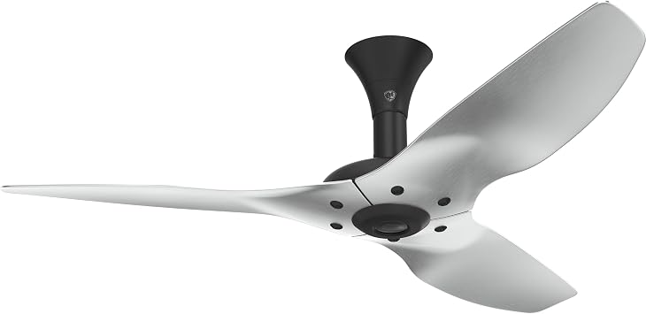 Big Ass Fans Haiku 52 "Diameter، Smart Indoor Ceil Fan Low Profile Mount، Brushed Aluminium / Black Hardware