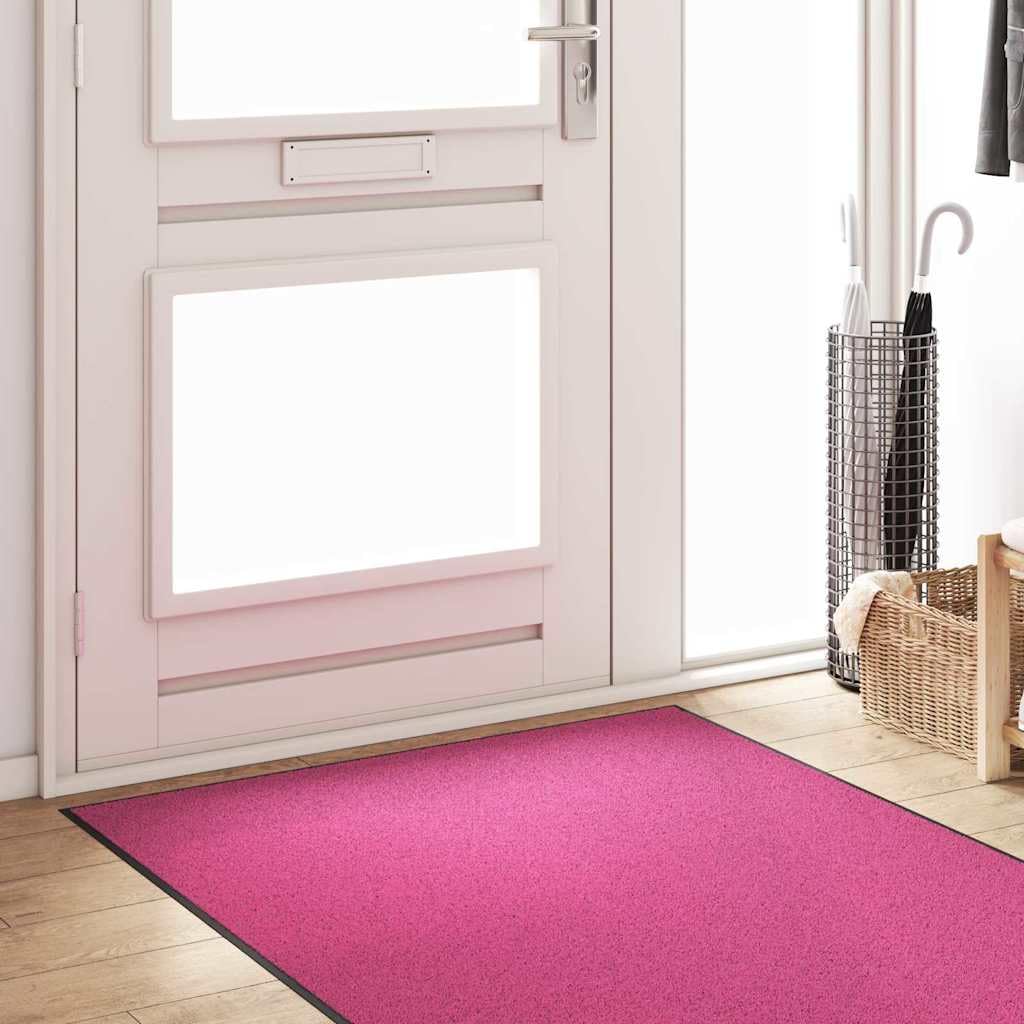 Fußmatte Rosa Schwarz 120 x 250 cm Türmatte Innen Außen