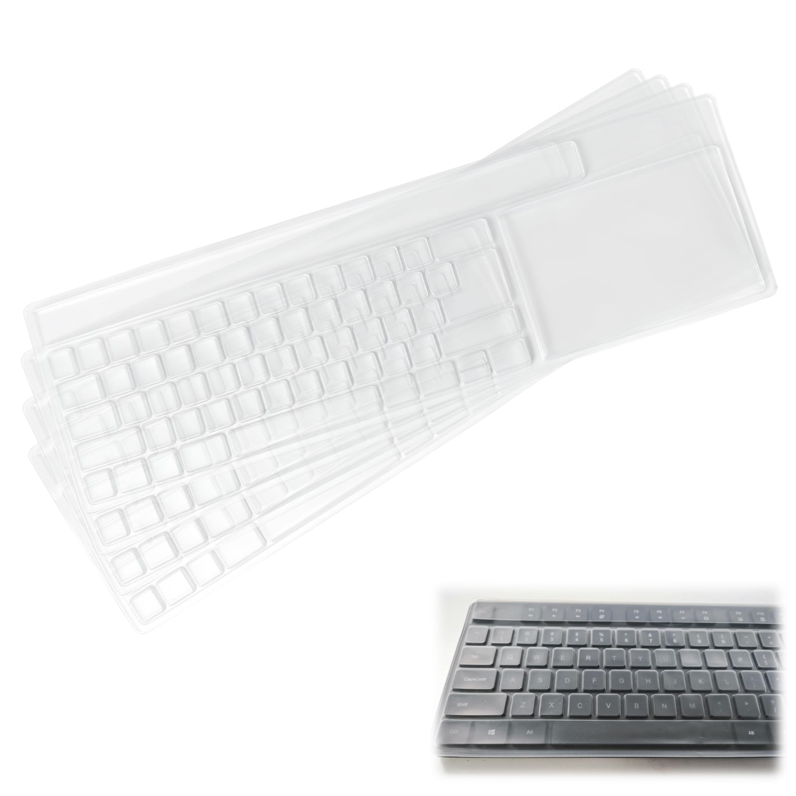 4 Piezas de protección de Teclado de Silicona para Teclado - Protección Antipolvo y Resistente para teclados de Ordenador - Cubiertas Flexibles y duraderas