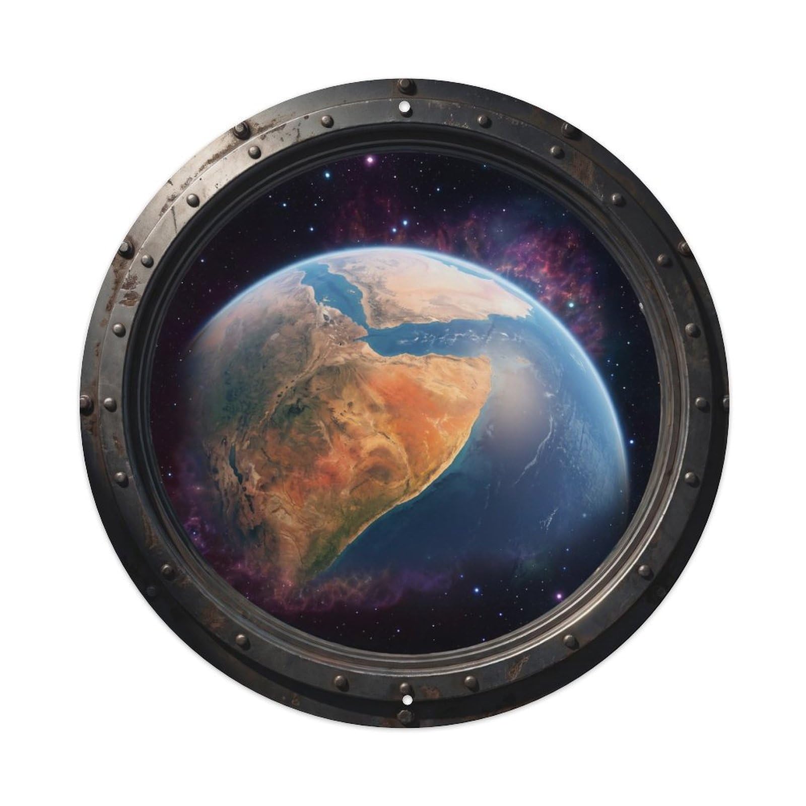 Earth Horn Africa Peninsula Metal Tin Sign