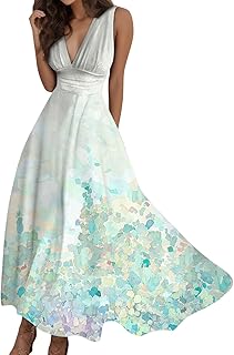 Falda con Botas Vestidos Cómodos para Mujer Vestido De Trabajo Sin Mangas Manga Corta Estampado con Cuello En V Vestido De Moda para Mujer Vestido Largo Falda con Botas