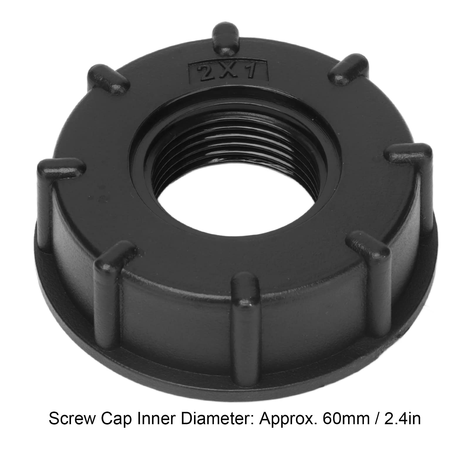 3Pcs IBC Tank Connector Coarse Thread Pants Drain Adapter Plastic Fitting 60 Mm Inner Diameter Thread Water Tank Connectors (G1)