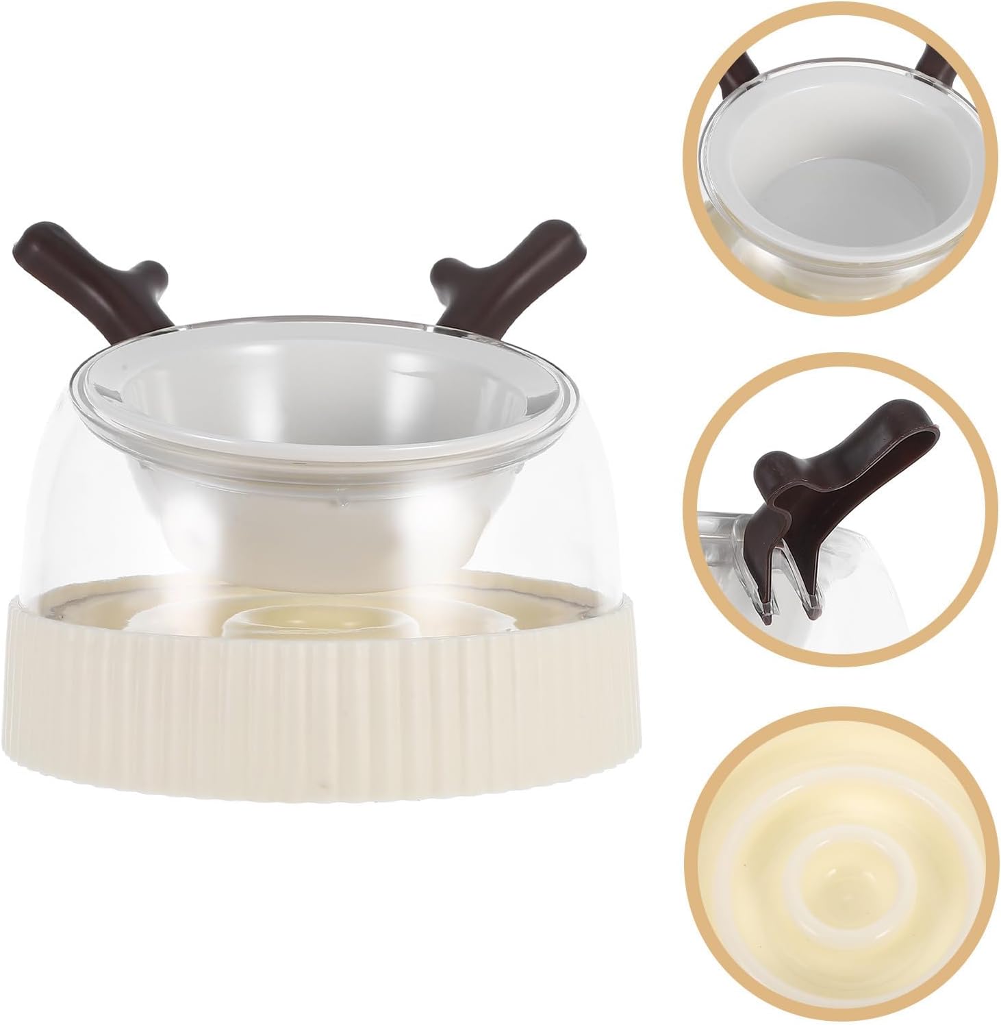 Garneck Ceramic Raised Dog and Cat Bowl Slow Feeder Pet Feeding Bowl with Elevated Stand Dishwasher Safe Easy to Clean Travel Friendly for Home Use