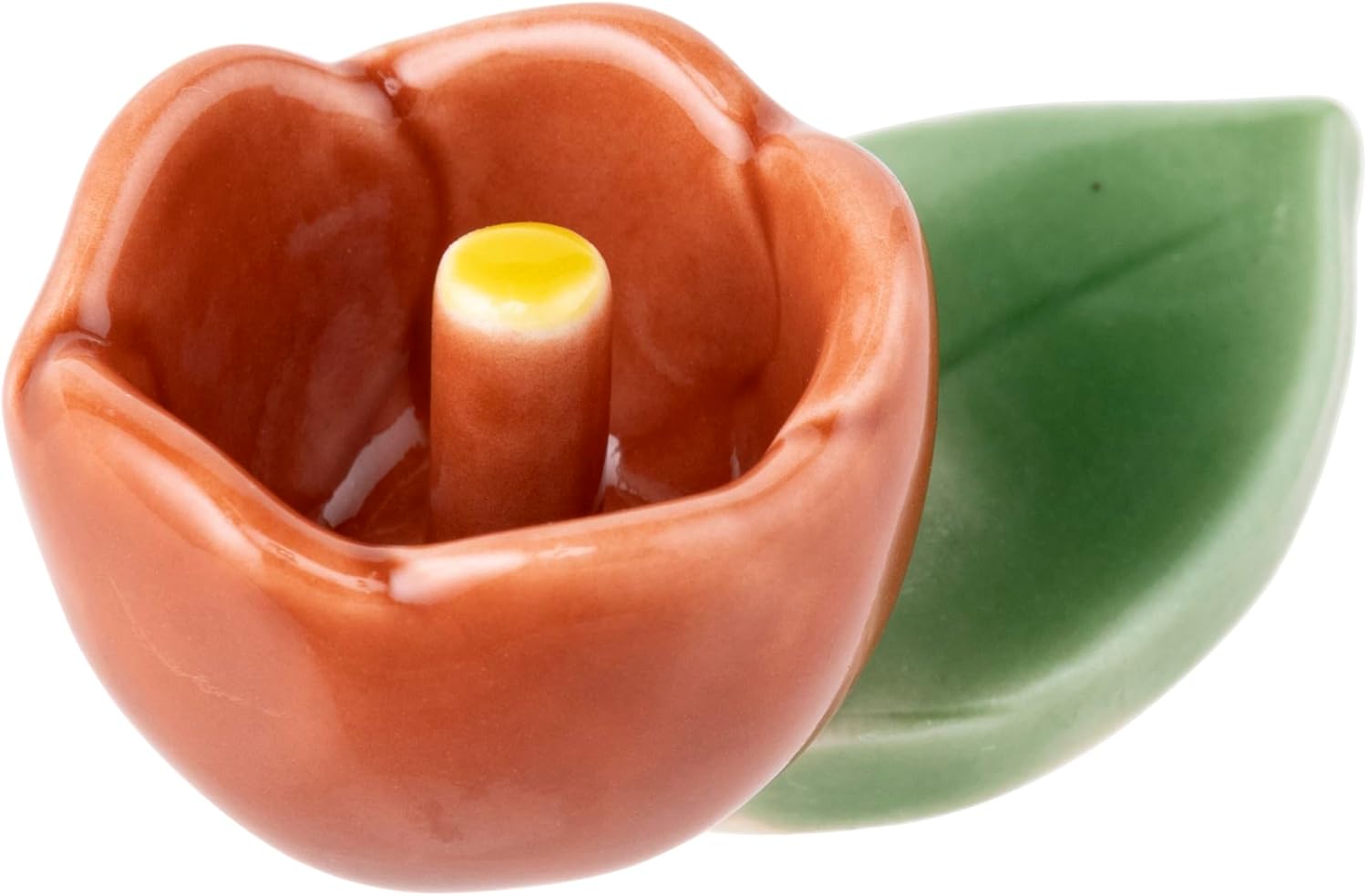 光陽陶器 Red Camellia Chopsticks Rest, 約3×2cm