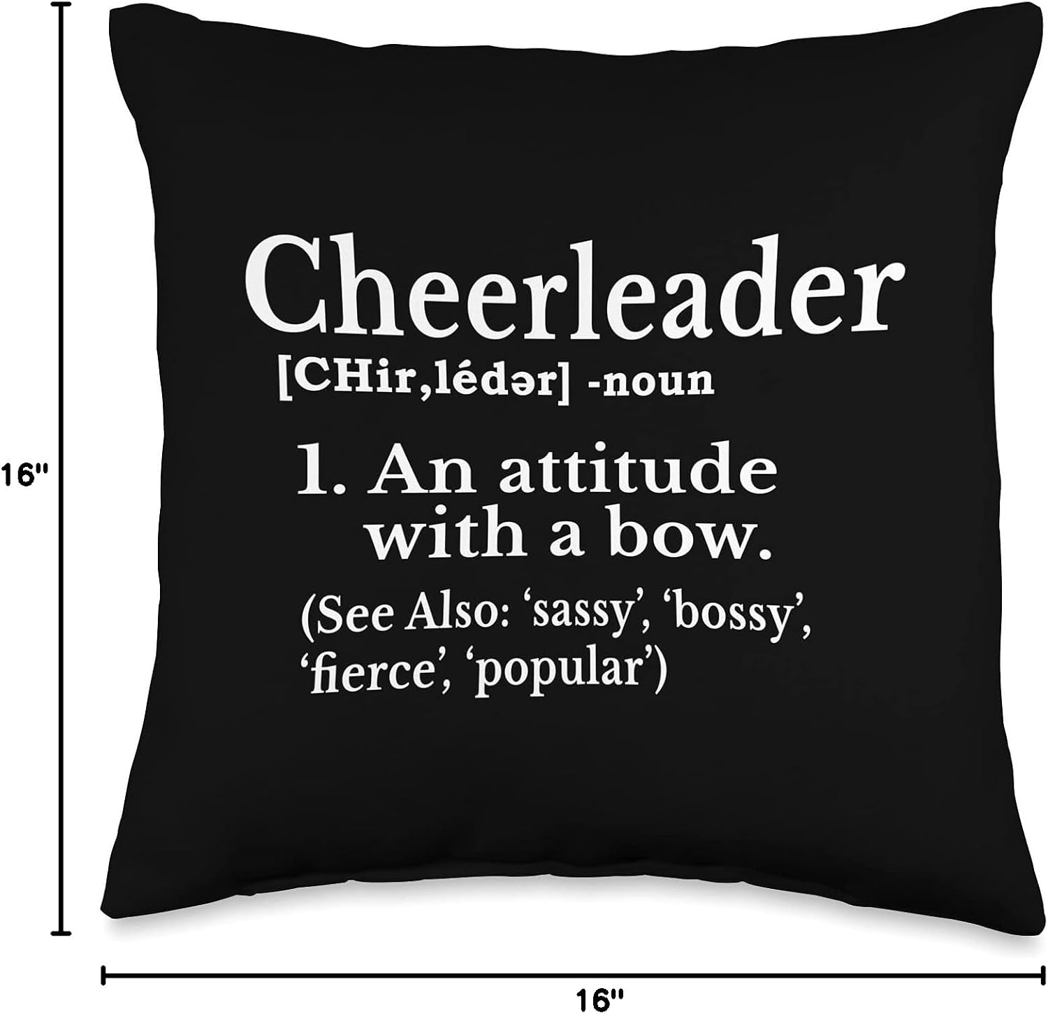Cheerleader Definition Cheer Flyer Gifts Girls Cheerleaders Throw Pillow