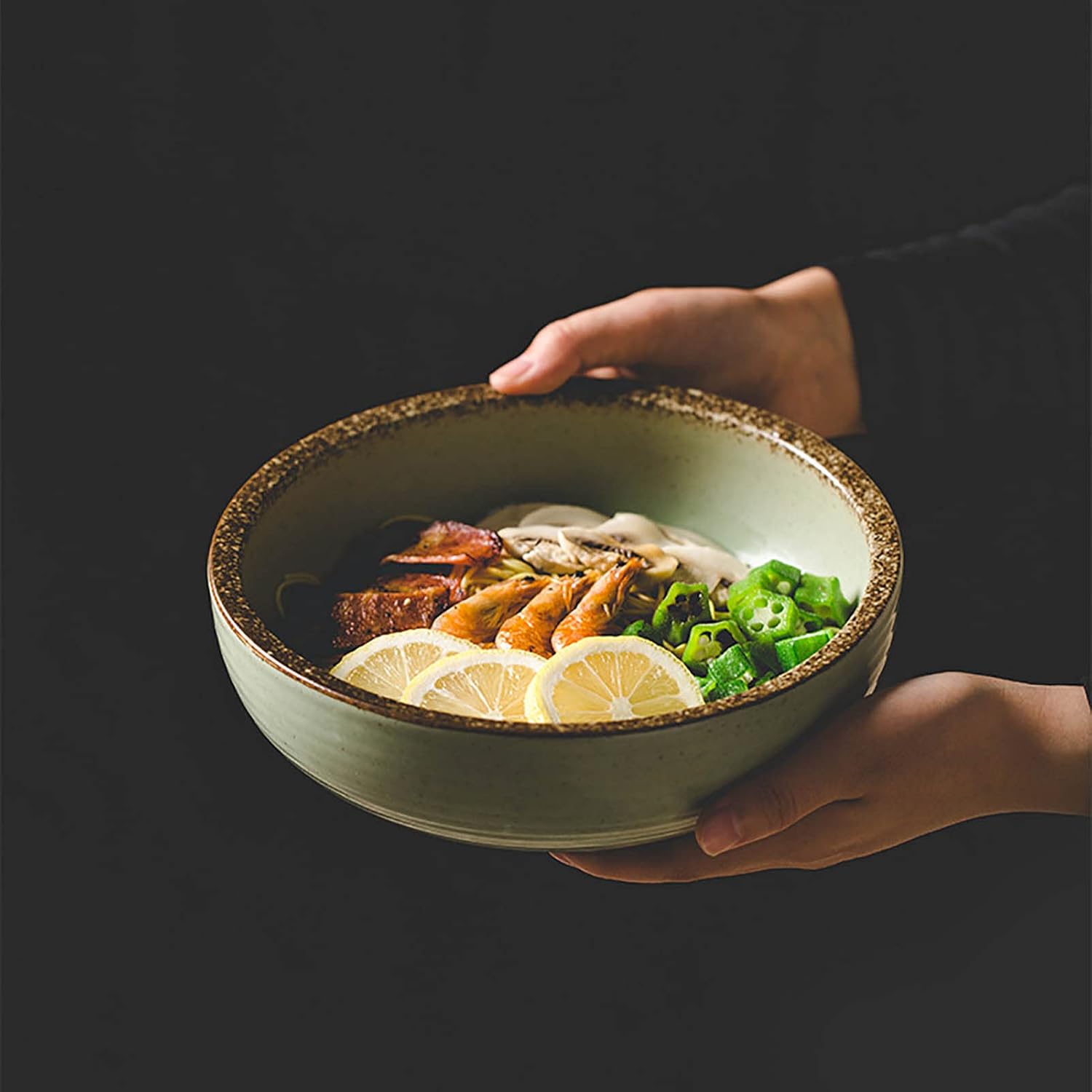 2 * 1300ml Home Salad Bowls, Japanese Ramen Soup Bowls