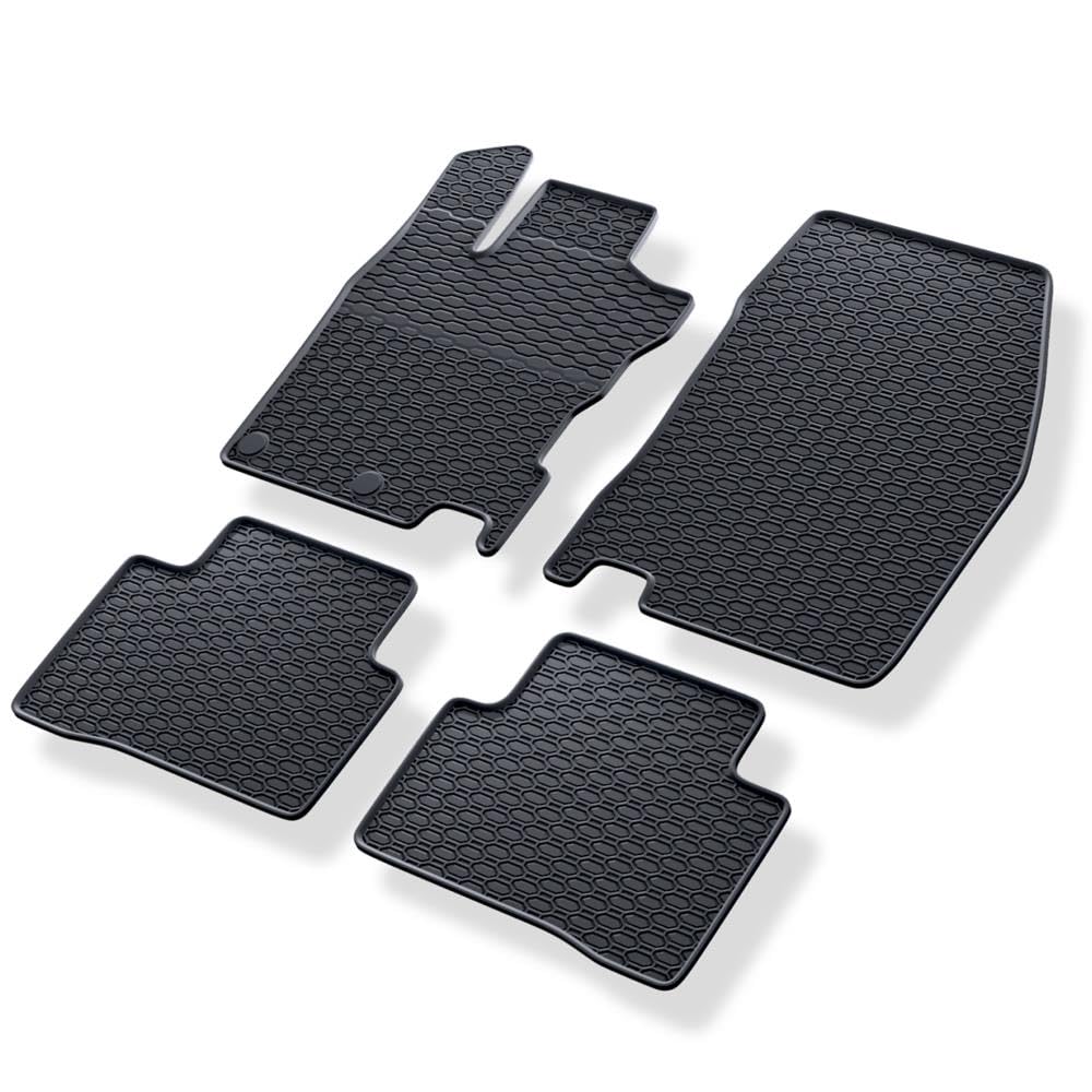 Mossa Alfombrillas Goma aptas para Nissan Qashqai II 2014-2021 4 uds. Negro | Crossover