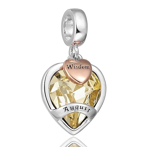 Birthstone Charms for Women Bracelets Birthday Bead Charms fit Pandora