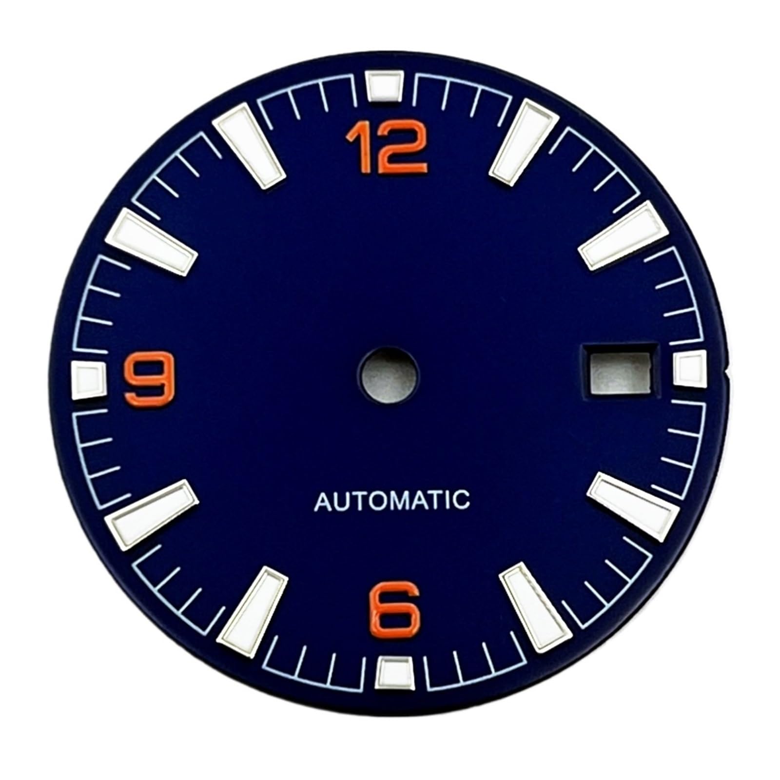 1pc 31mm tarcza sterylny zegarek zielony świecący pasuje do NH35 3/3.8 godzina korona mechanizm automatyczny części montażowe(Blue)
