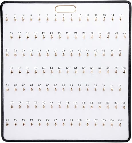 SSWBasics Tablero para llaves con pestañas de cierre automático - 105 ganchos - 29 pulgadas de ancho x 31 pulgadas de largo