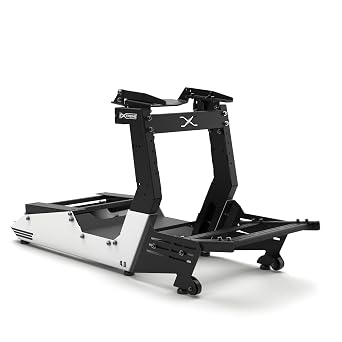 Extreme Simracing Chassis 4.0 White Bundle with Front Direct Drive Mount | Compatible with front-drilled DD wheelbases Simagic, Simucube, Moza & Fanatec | Adjustable Steel Racing Cockpit
