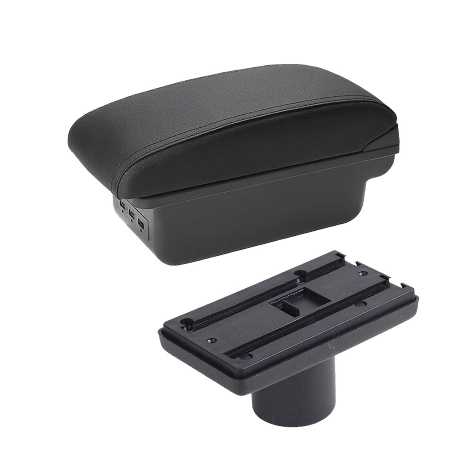 For Seat For Ibiza 6j 6L Car Armrest Box Central Store Content Storage Box With Cup Holder Ashtray Products With USB(B2 3USB)