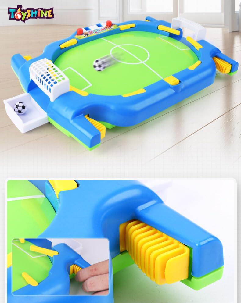 Image of Toyshine Mini Table Top Portable Desktop Soccer Game Indoor Fun Family Intelligence Battle Shoot Arcade Game For Kids And Adults. Age 4+, Multiplayer,Table Football