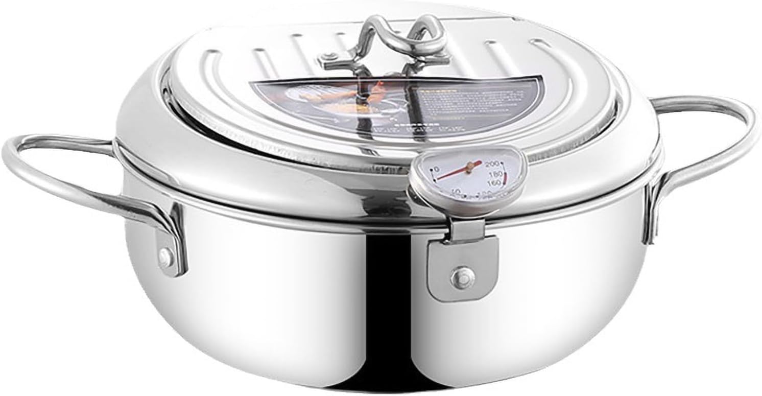 Japanese Deep Fryer, Small Tempura Deep Fryer, Stainless Steel Japanese