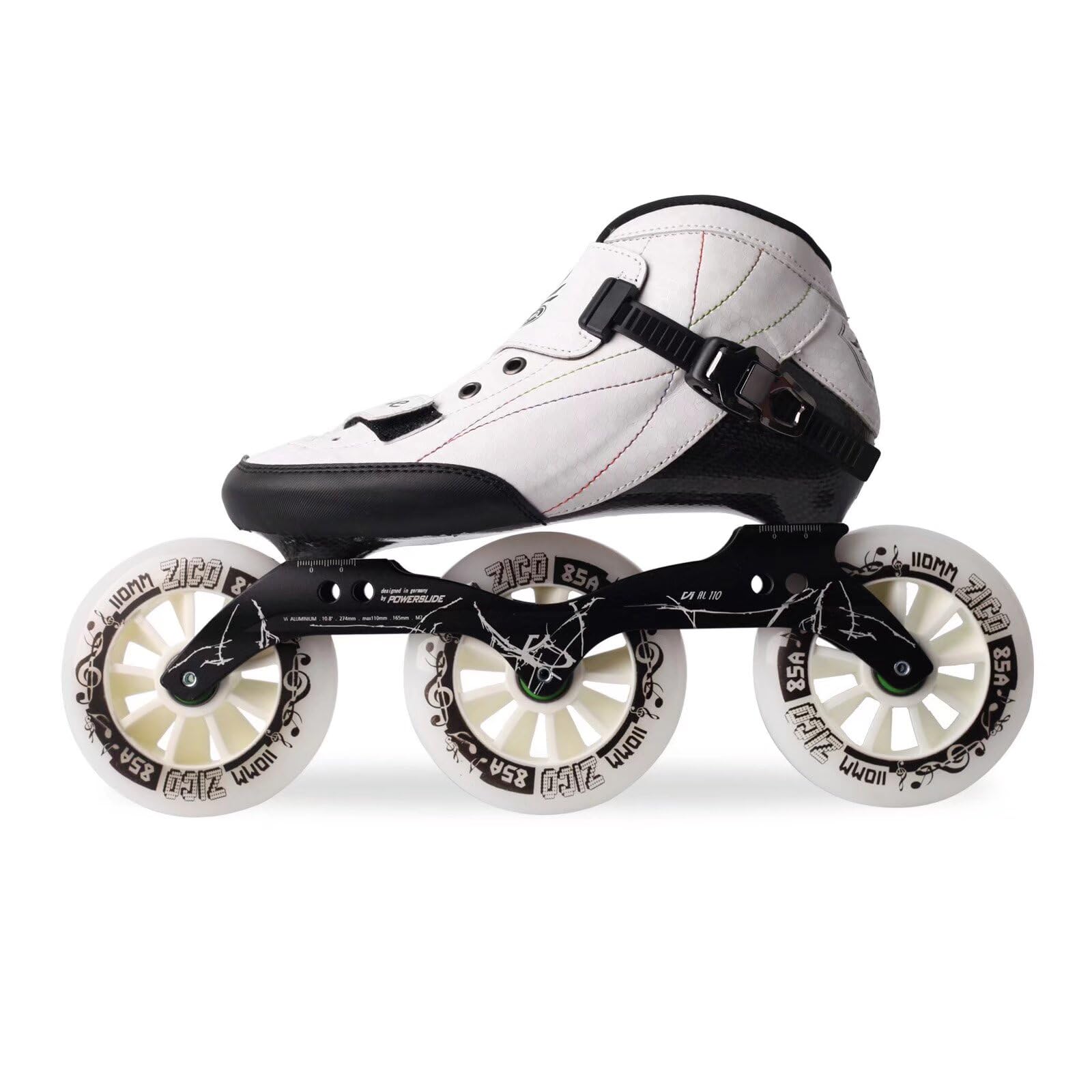 Schwarze Carbonfaser-Inline-Skates 4 x 90 mm für Erwachsene, Männer und Frauen, professionelle Renn-Skates, ABEC-9-Kugellager, Speed-Skates für Fitness und Trail
