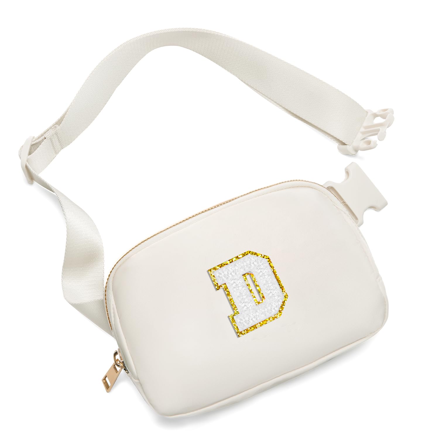 Gitus Birthday Gifts for 8 9 10 11 12 13 Year Old Girls Personalized Fanny Pack Crossbody Bags with Initial Letter Patch Belt Bag for Teen Girls Cute