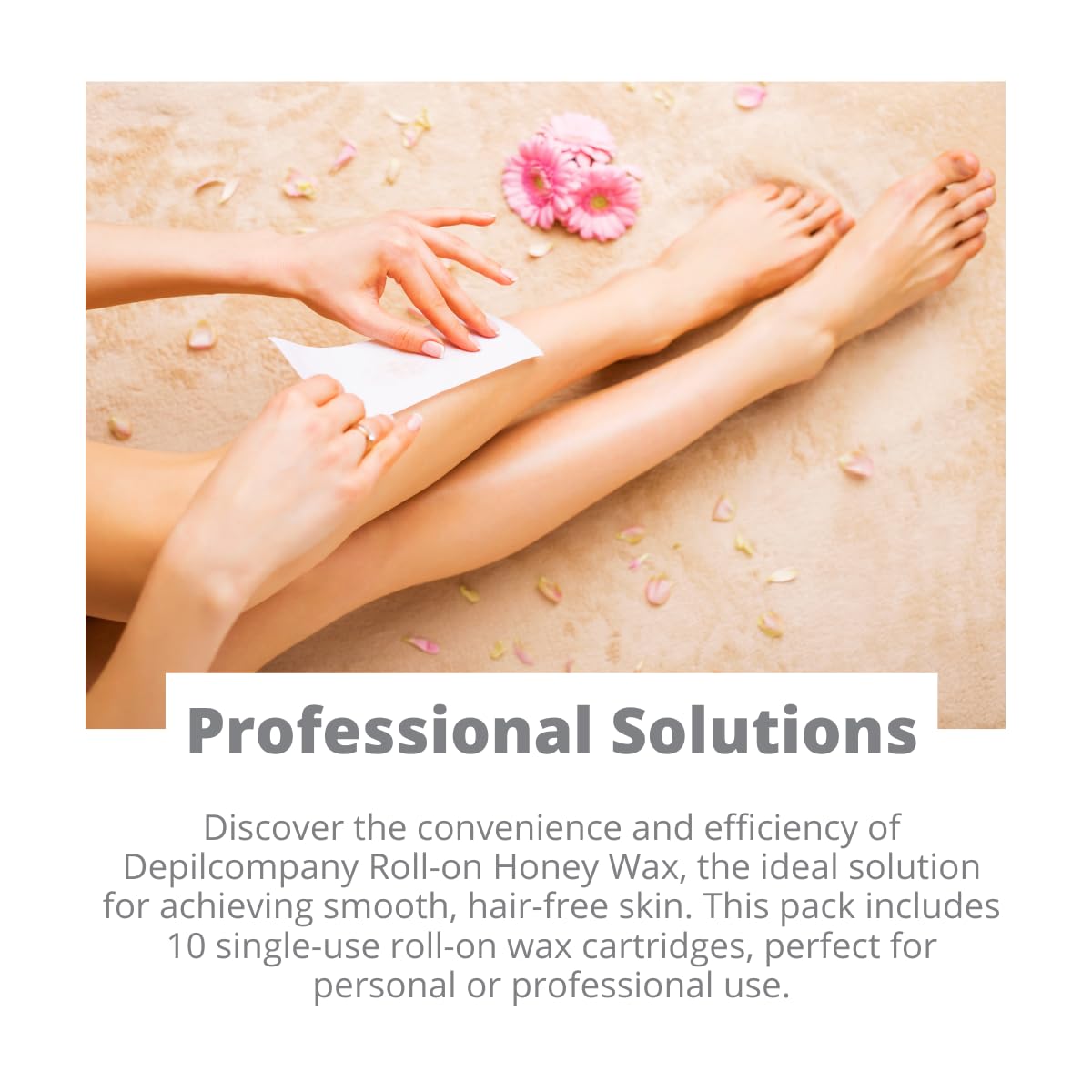 Depilcompany Roll-On Honey Wax | Warm Roll-On Depilatory Wax for Smooth Hair Removal | Soft Wax | Single-Use | Hygienic | Made in Spain | 3.53 oz (24 PCS)