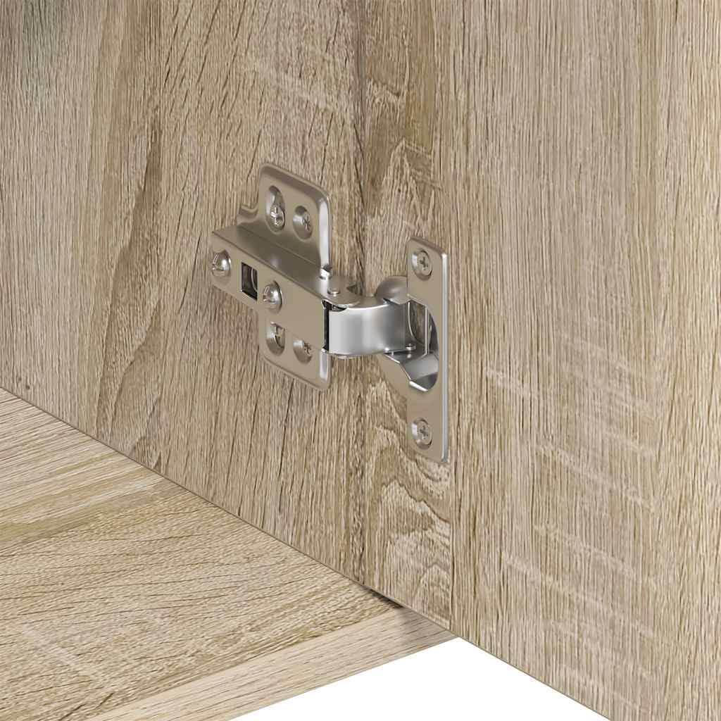 vidaXL Aparador de Madera contrachapada Color Roble Sonoma 88x30x70 cm