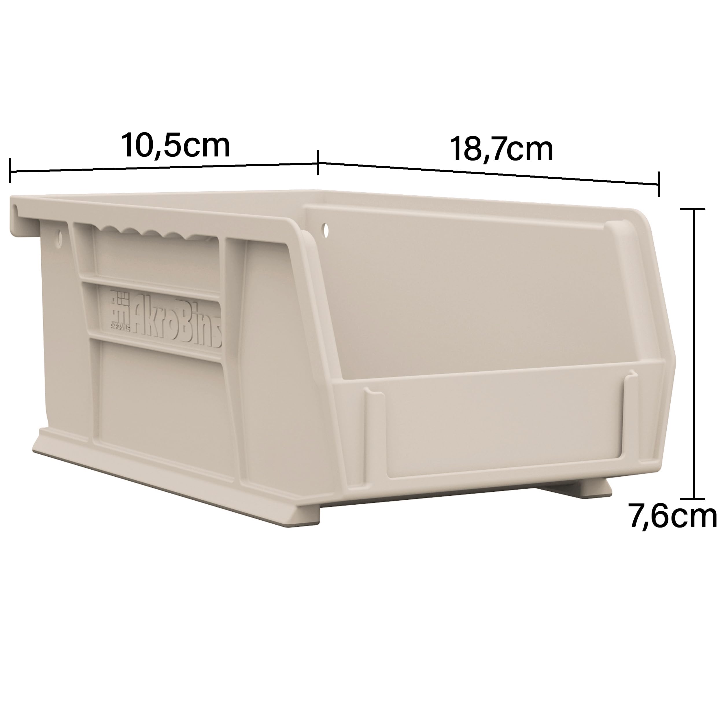Akro-Mils 30220 AkroBins Plastic Storage Bins, Space-Saving Stackable Bins for Garage, Pantry, Craft Organization, 18,7 cm x 10,5 cm x 7,6 cm, Blue, 24-Pack