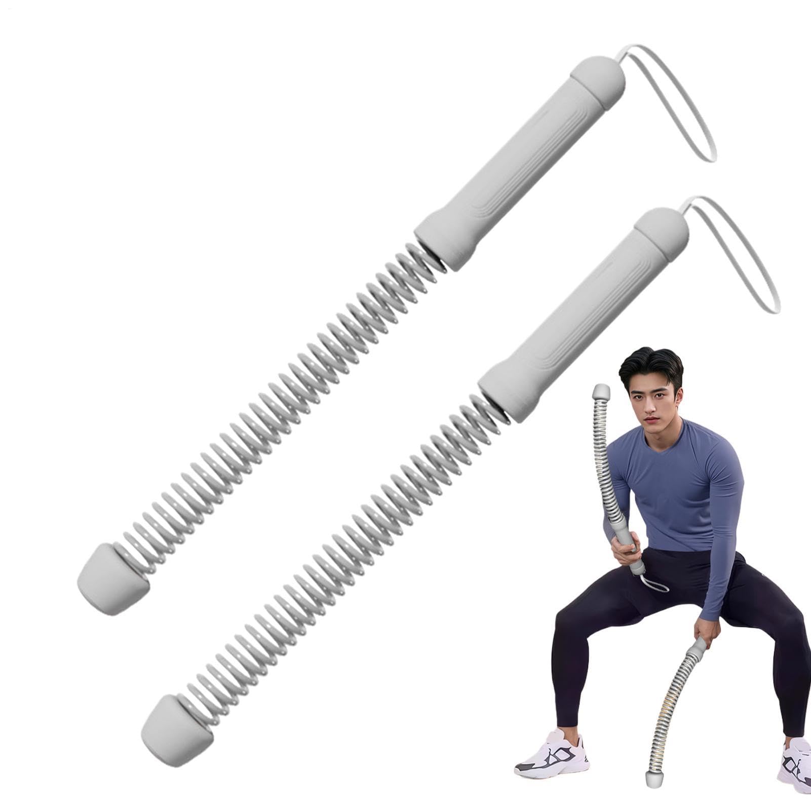 Para ejercicios de entrenamiento – Juego de batalla duraderos con barras de resorte de resistencia profesional para entrenamiento en casa, mango antideslizante + núcleo reforzado | Composi