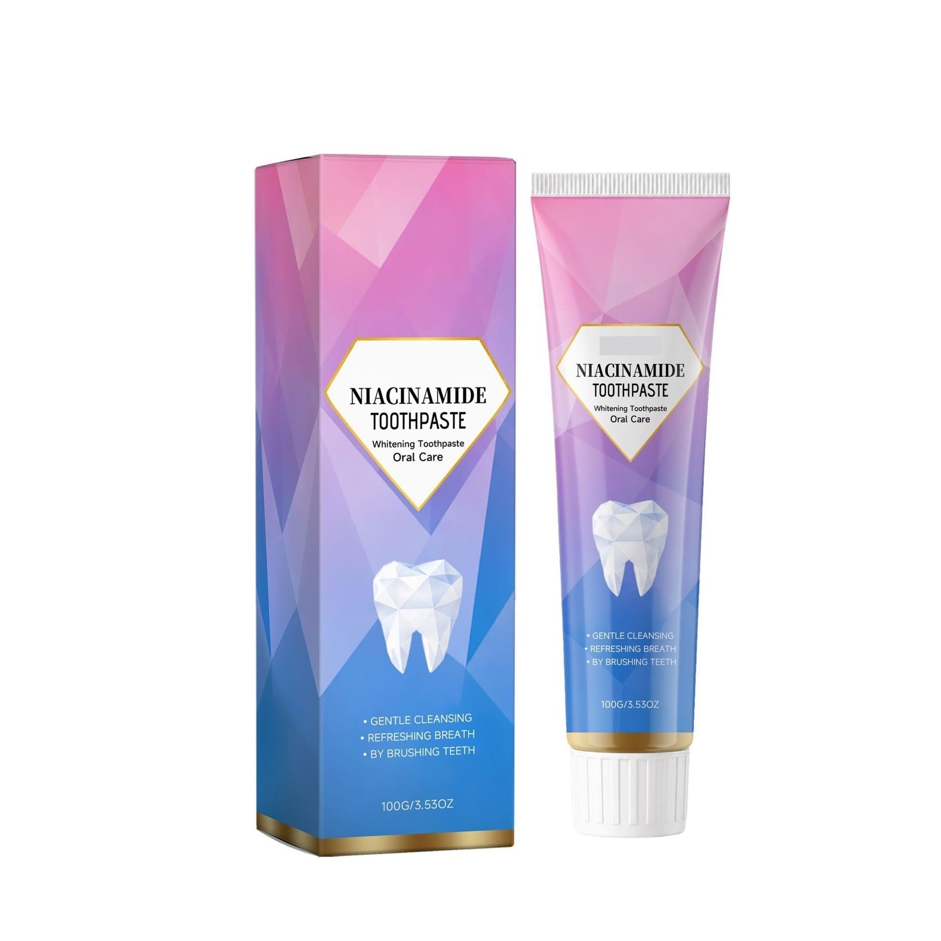 Pasta de dientes blanqueadora con niacinamida 120 g | : Limpia suavemente y mejora el color de los dientes, dejando los dientes con un aspecto uniforme y brillante(3pcs)