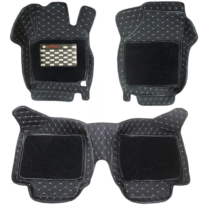Image of 7D car mat Full Set for Tata Zest || Luxury Leather Double Car Floor Mat Complete Set || 100% Waterproof and Washable || Color : Black