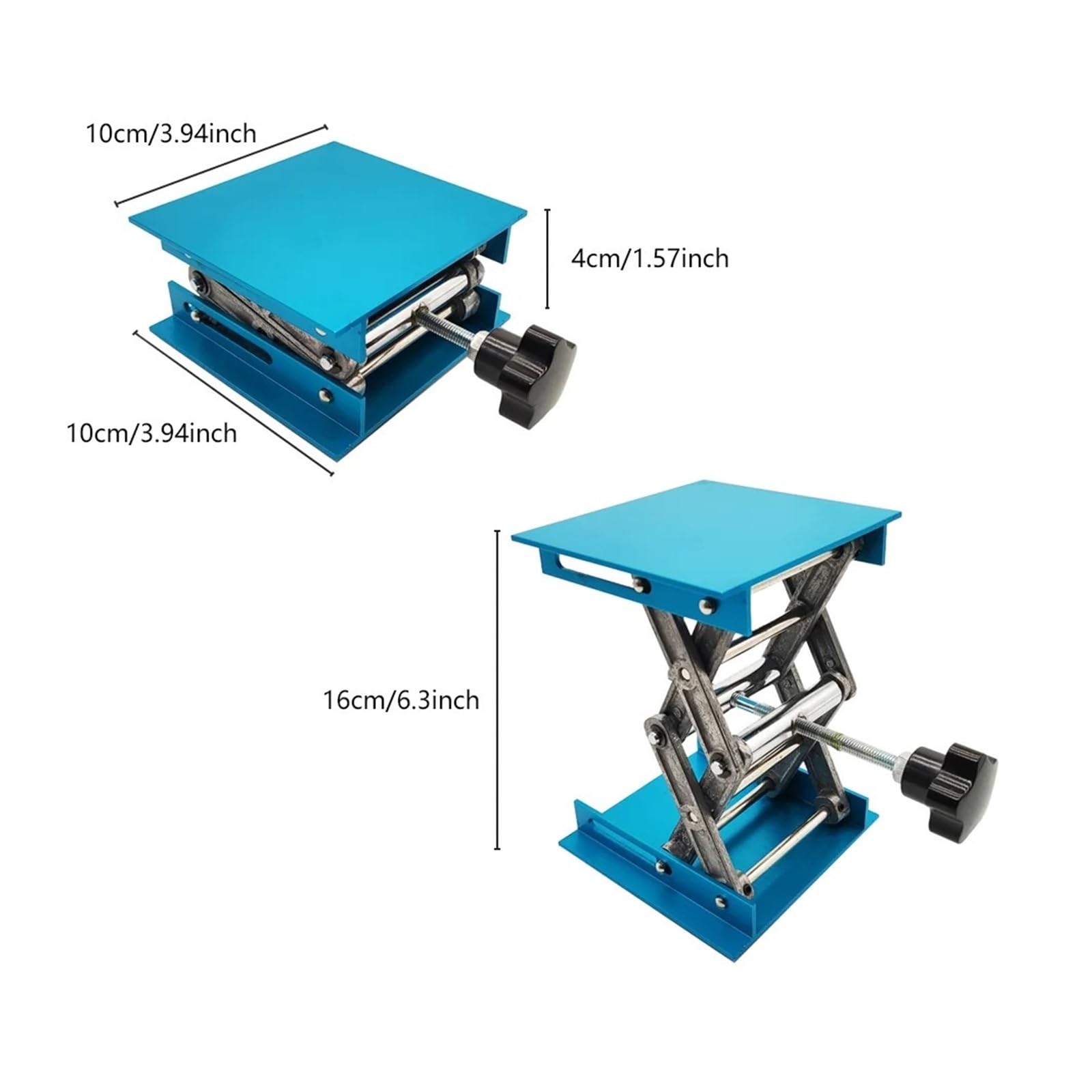 Mini Hubtisch 1 stücke Lift Tisch Labor Platte Jack Scissor Stand Plattform Router Werkbank Labor Zimmerei Werkzeuge | Aluminum