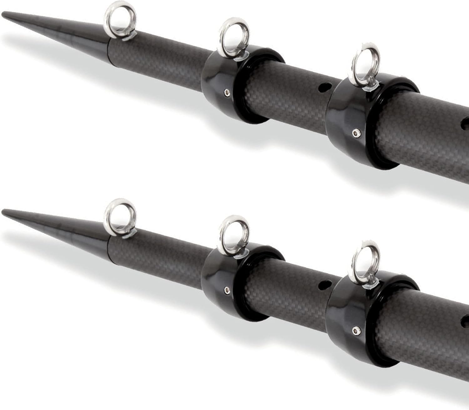 Tigress XD 3K Carbon Fiber 18' Telescoping Center Rigger with Patented Tigress Track Internal Tracking System, for use on Sports Fishing Boats up to 40 feet