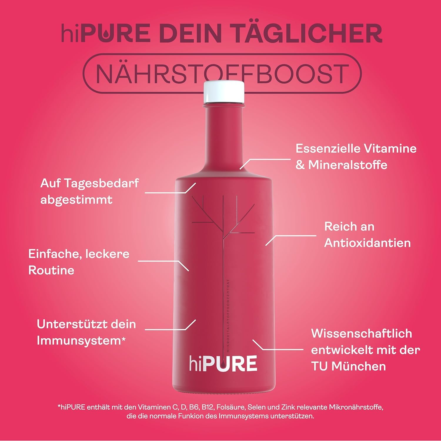 Mikronährstoffkonzentrat 2 x 500 ml – Vitamine, Mineralstoffe, Spurenelemente & Antioxidantien aus heimischen Beeren & Früchten – 100 Portionen, für die ganze Familie