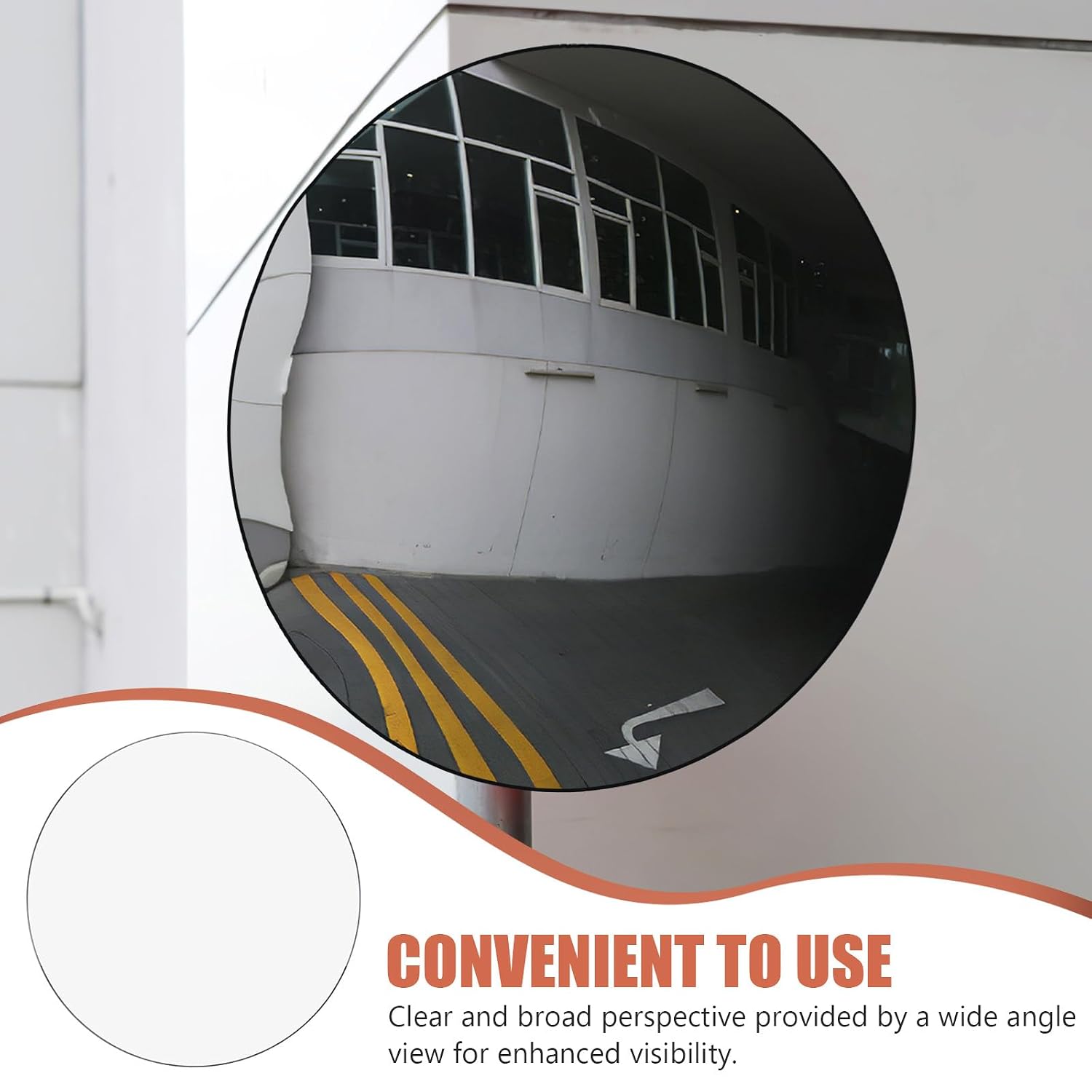 Gatuida Convex Traffic Mirror Security Corner Mirror 15cm 6 Inch Rounf Blind Spot Mirror Safety Mirror for Driveway Garage Warehouse Office Indoor Outdoor