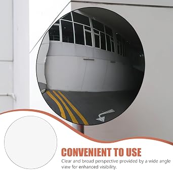 Convex Anti-Theft Mirror Lens 5.90 in Security Convex Mirror for Garage Store Home and Driveway Wide Angle Corner Blind Spot Visibility