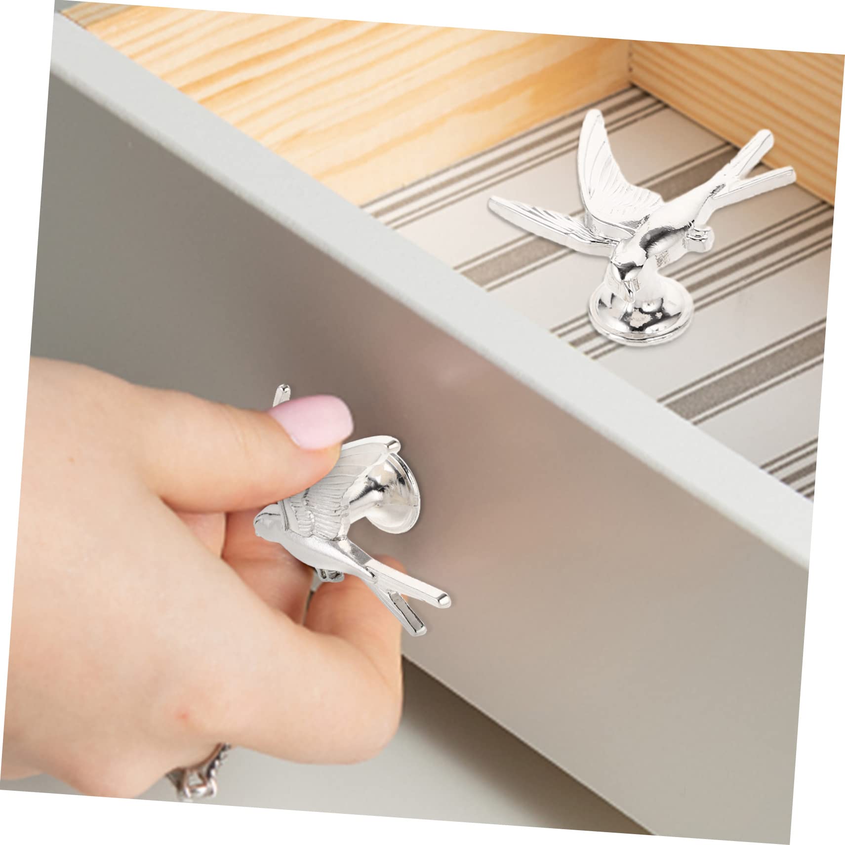 WOONEKY 5 Set Di Pomelli Per Porte in Stile Maniglie Per Cassetti in Metallo Pomelli Decorativi Per Armadi E Cassettiere Maniglia Per Mobili A Forma Di 2 Pezzi * 5