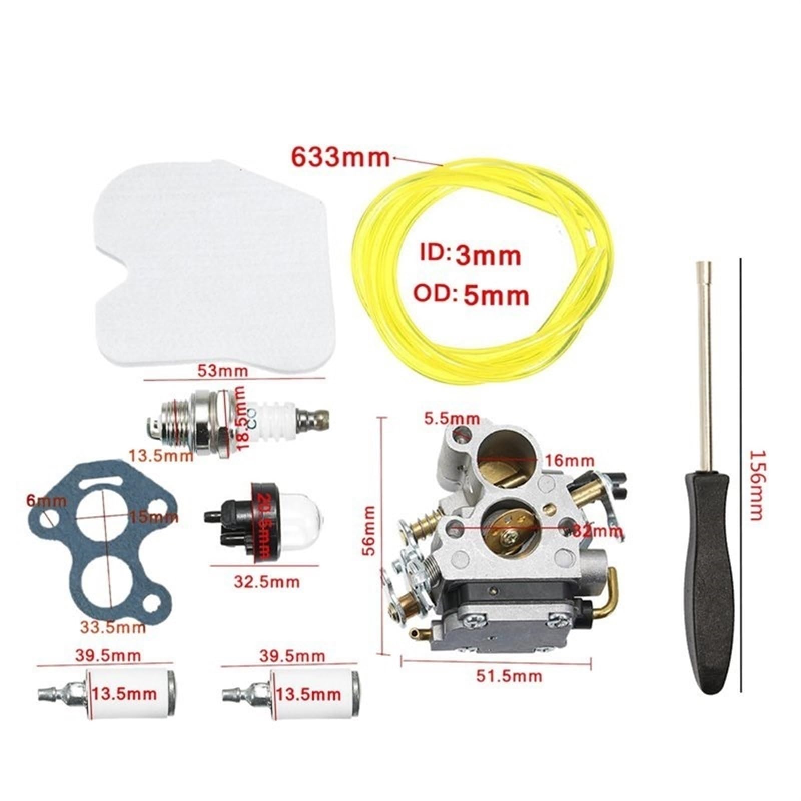 Para 235 235E 236 240 240E 574719402 545072601 Kit de filtro aire carburador motosierra