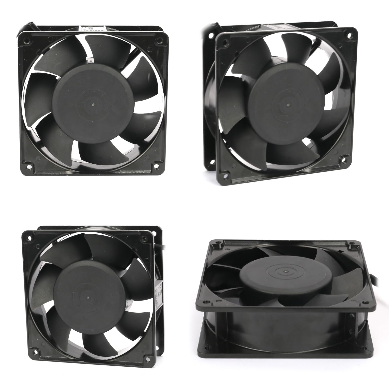 Ventilador de enfriamiento de 4.724 in x 1.496 in 110 V 120 V con rodamiento de bolas dual CFM 3000RPM con enchufe de CA y marco de aleación de aluminio 7