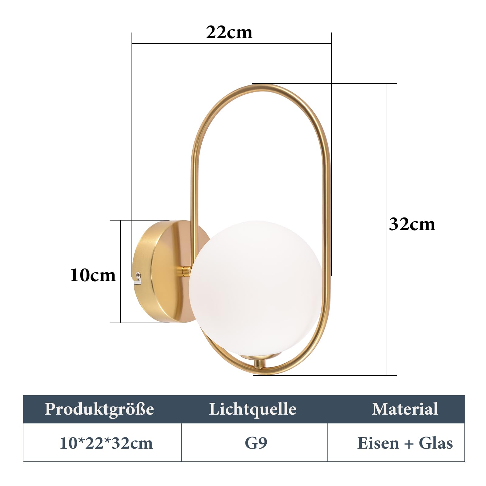 ZMH LED-wandlamp voor binnenwandlamp - 60 cm zwarte moderne ganglamp