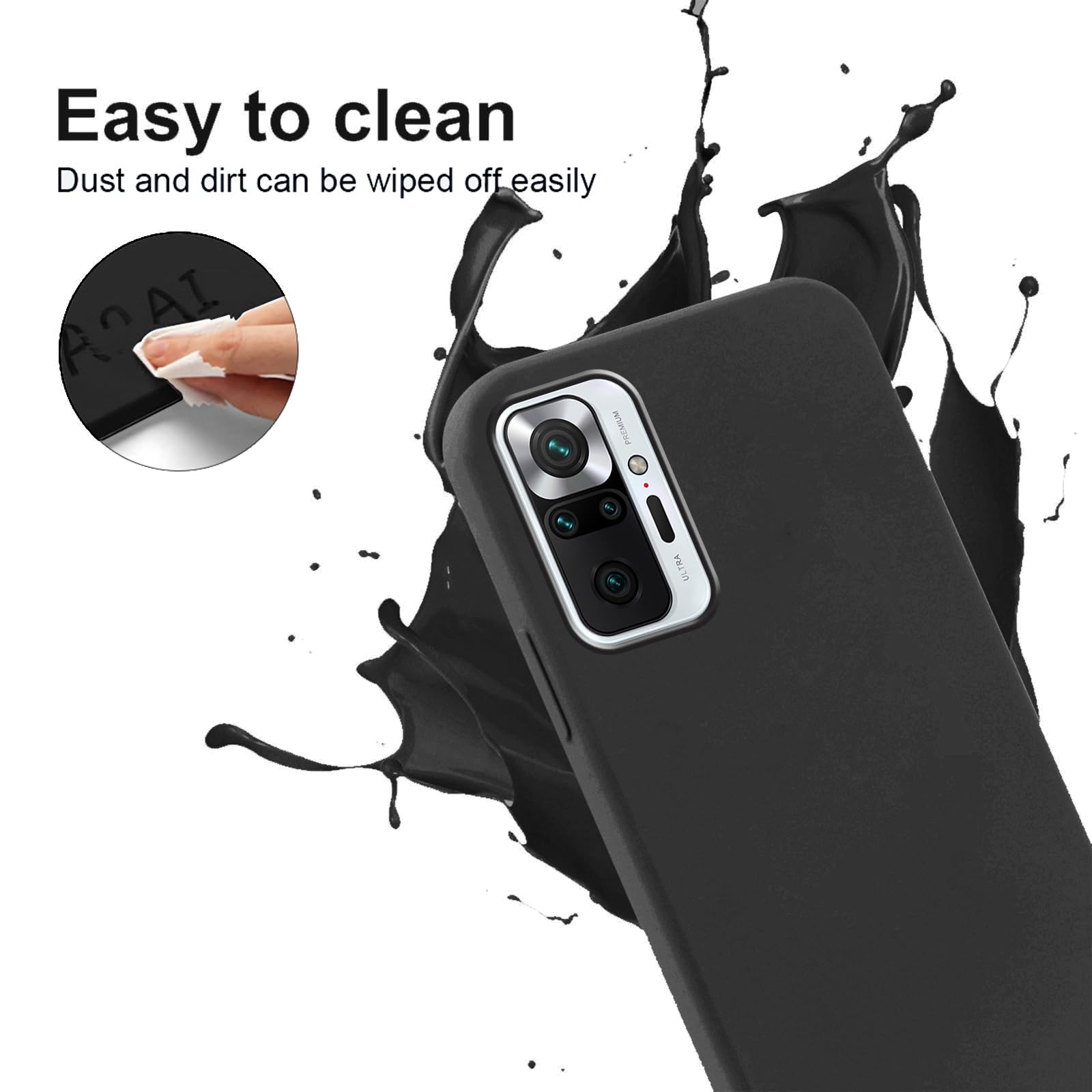 WenBaby Cover con Cordino per Xiaomi Redmi Note 10 PRO/Note 10 PRO Max, Custodia a Tracolla Morbido Silicone Necklace Regolabile Staccabile Shock Absorption Antiscivolo Protettiva Case in Viola/Blu