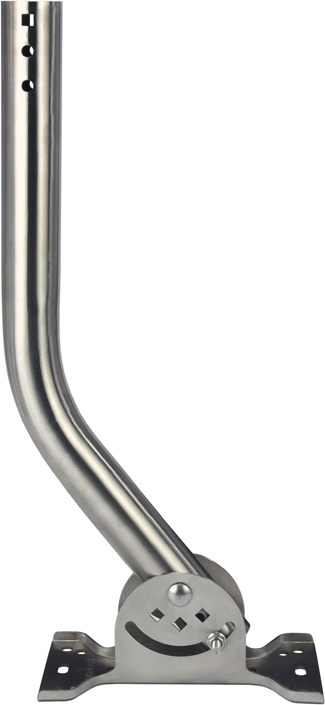 Proxicast Pro-Grade J-Max 100% Solid Stainless Steel Antenna Mount - Universal Outdoor Adjustable Pivot/Lock Bracket & J-Pipe Mast (1.5" x 18" Pole) for Wall, Eave or Roof Mounting (ANT-800-JP3)