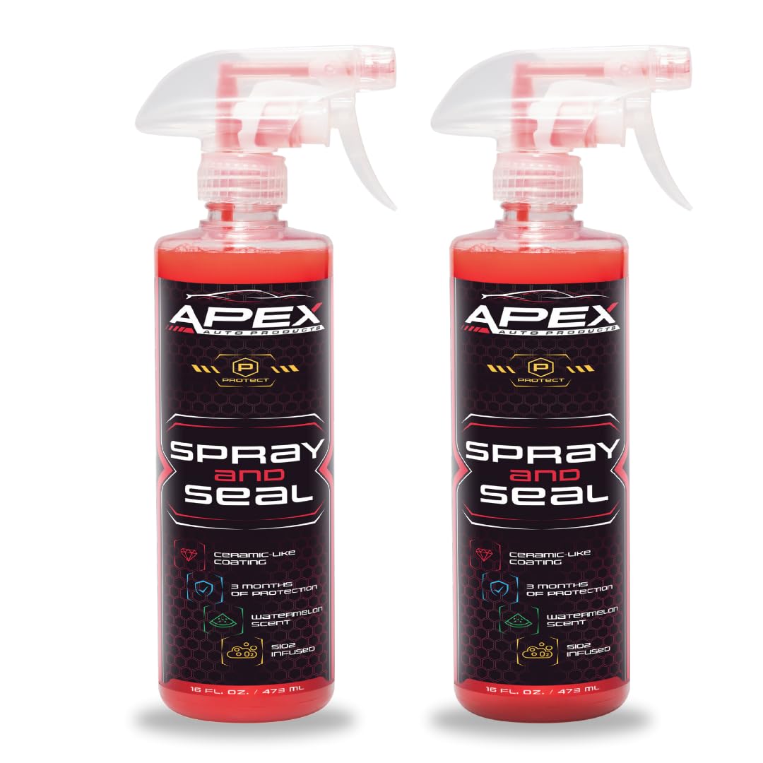 Apex Spray and Seal - Ceramic Paint Sealant - Proprietary Hydrophobic Protectant & Ceramic Booster Spray - Super Gloss and Clear Coat Protection