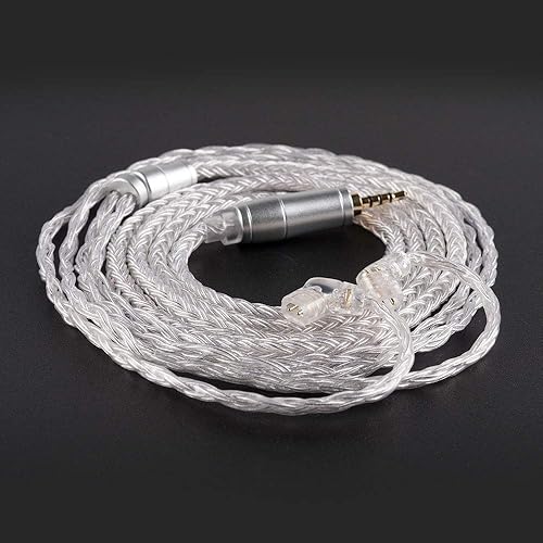 Miniatura 2 de HIFIHEAR - Cable de audio de repuesto chapado en plata de 16 núcleos, cable desmontable de repuesto para auriculares, cable de repuesto para ZSN ZSN
