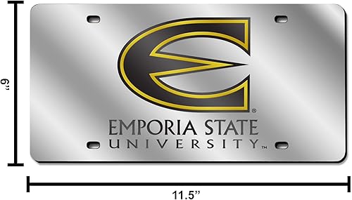 Miniatura 73 de Rico Industries Placa de matrícula de metal con incrustaciones láser de Florida Gators de la NCAA plateado,Alternativo,Negro -,Negro/Plata,Azul,azul