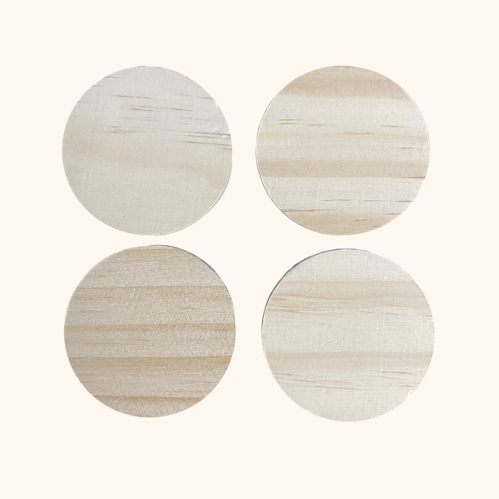 TAICHEUT 20 Placas Redondas De Madera Sin Terminar, Base Circular De Madera Natural De 4 Pulgadas, Placa Redonda De Madera Para Manualidades, Bricolaje, Decoración Del Hogar
