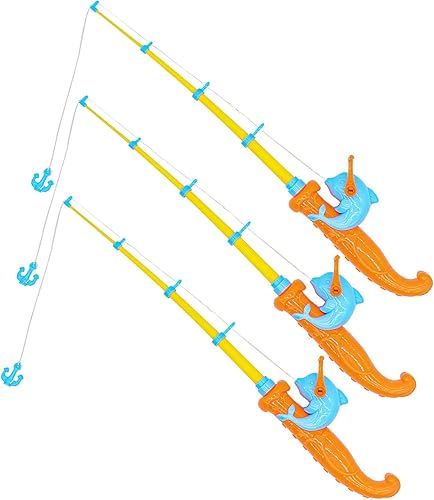 Timisea 6 piezas de caña de pescar juguete de piscina, juego de pesca magnético para niños pequeños, juguete de baño para bebés, juguetes de