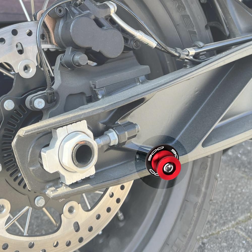 M8 Paddock Stand Bobbins para Z900 2017-2024 Bobbins Bobins Bobins Bobins para el Paddock Stand M8 Motocicleta Bobbins Z900 Accesorios (Rojo)